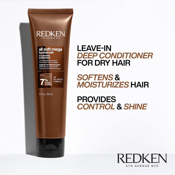 Redken All Soft Mega Curls Hydramelt Leave-In Treatment 5.1 oz - Image 6